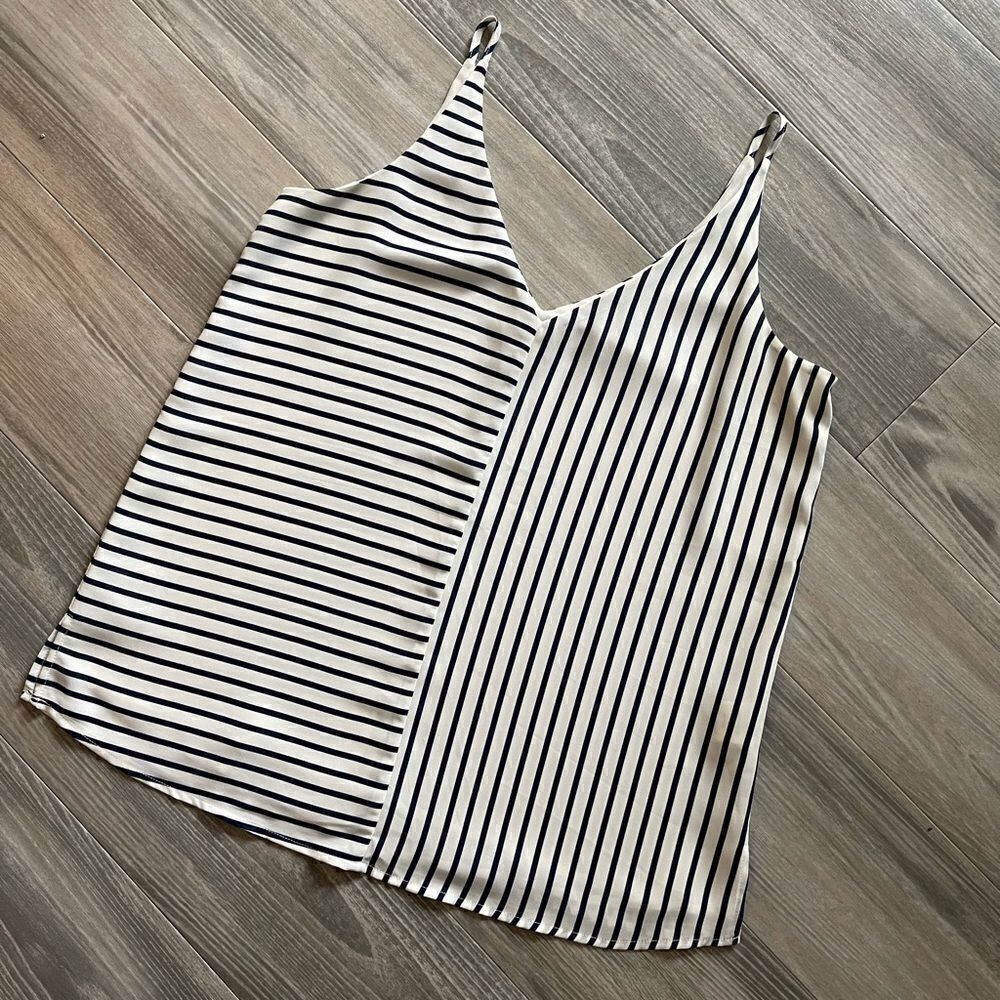 Artisan NY Navy & White stripe camisole Size Small